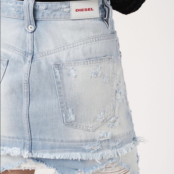 Diesel women’s denim mini skirt DE-MIXY - Picture 4 of 6